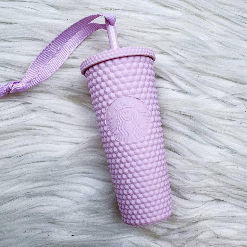 Starbucks Studded Ornament Keychain China 2022 Holiday Advent Matte Lilac Purple